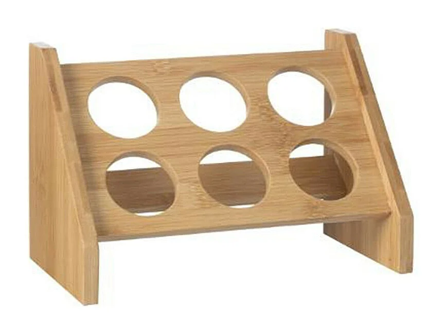 Présentoir à Épices 6 Pots "Bambou" 21cm Naturel
