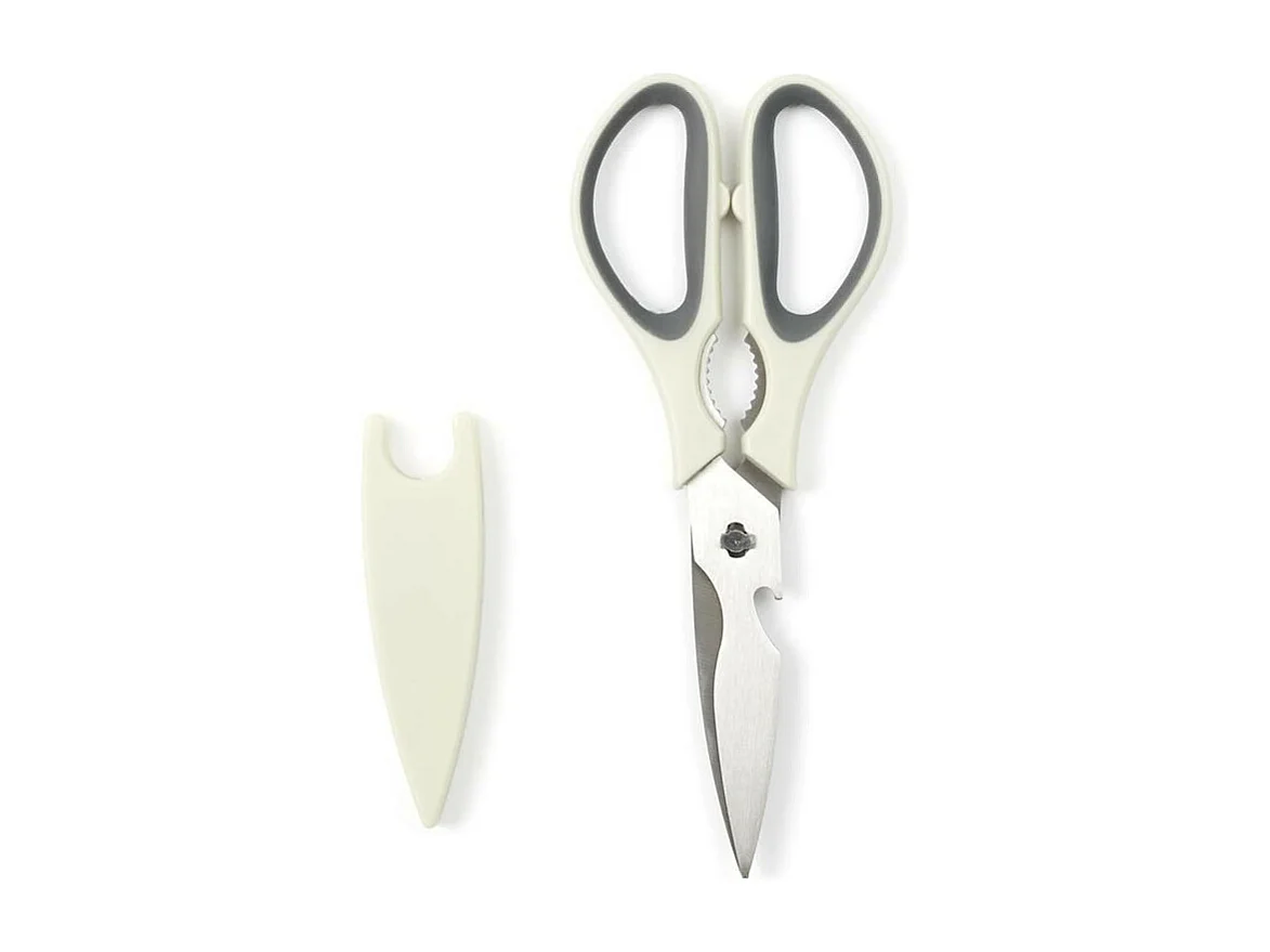 Ciseaux de Cuisine Aimanté "Multifoncton" 22cm Taupe