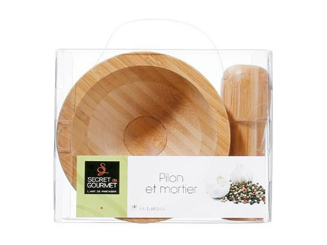 Mortier & Pilon "Compact" 16cm Bambou