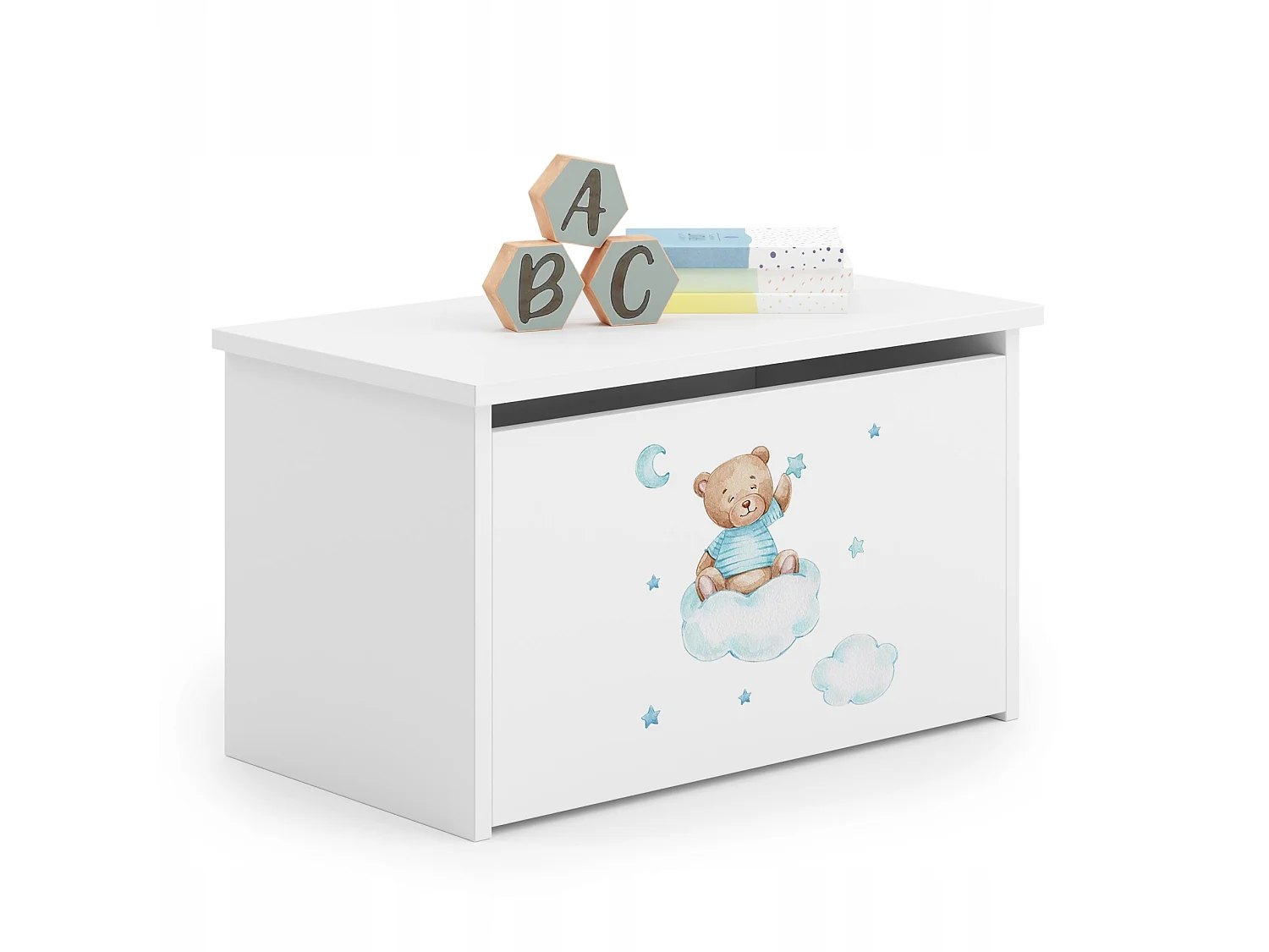 Coffre a jouets sticker ourson 42x40x73