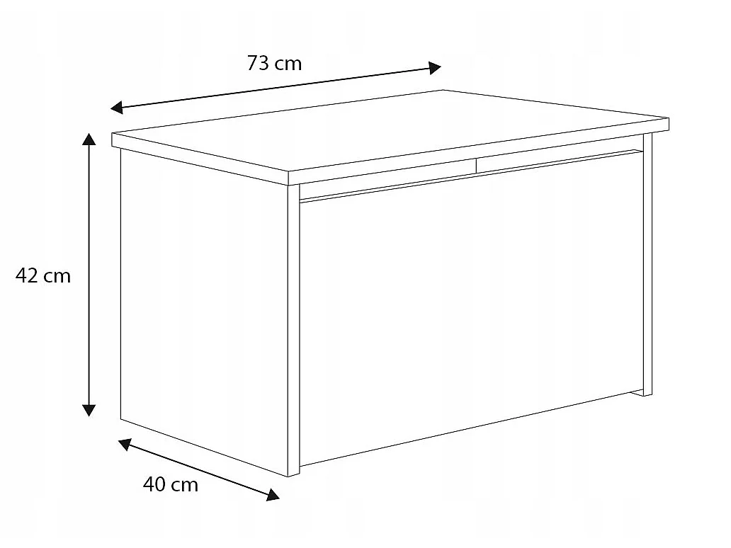 Coffre a jouets sticker fille avec lycorne 42x40x73