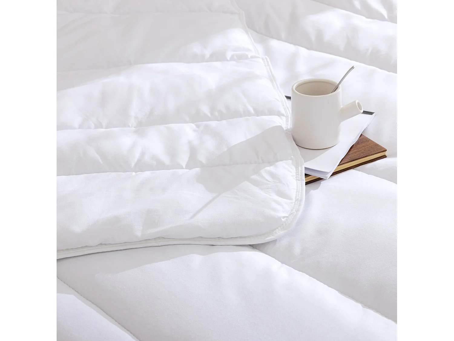 Pack couette été 250g 140x200 et oreiller luxe anti-acariens Someo