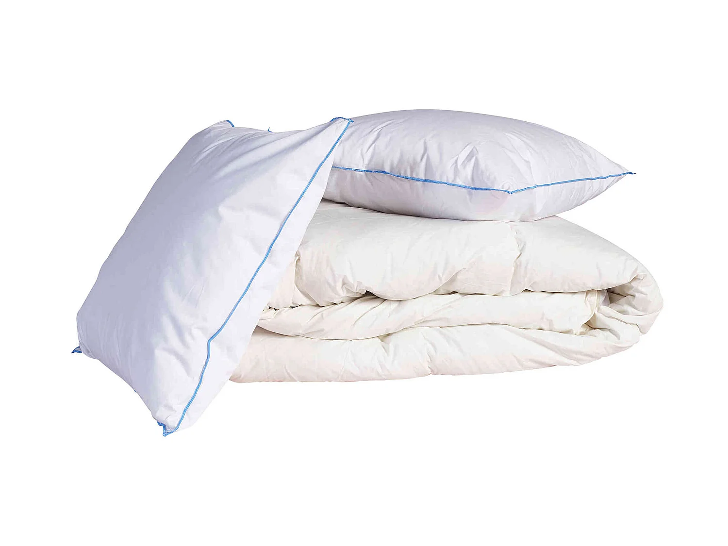 Pack couette confort 260x240 et oreiller 30% duvet de canard anti-allergènes Someo