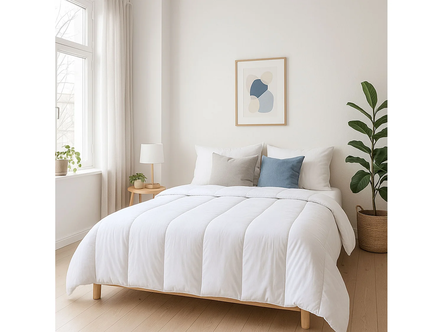 Couette mi-saison anti-acariens microfibre 350g 240x220