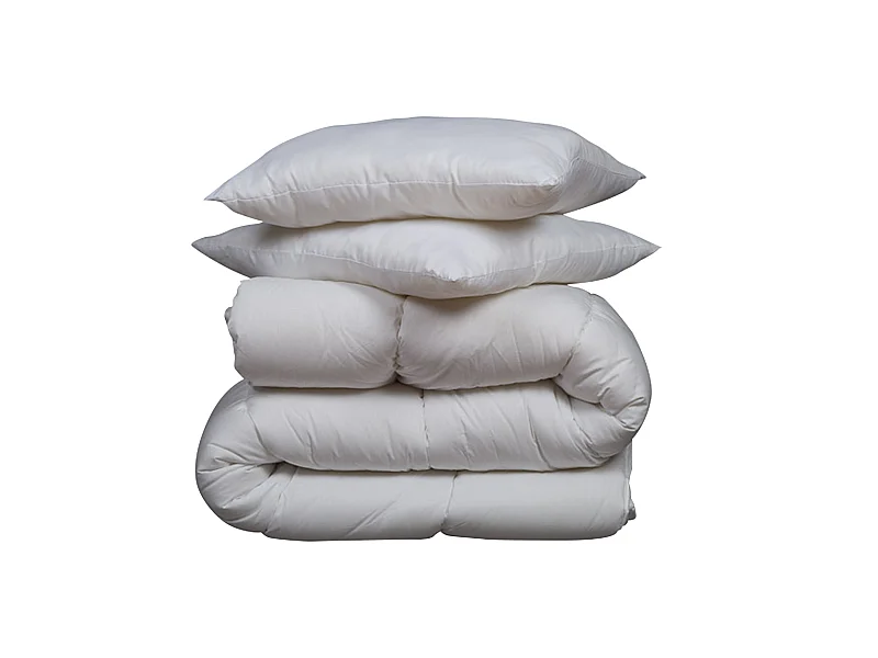 Pack couette mi-saison 350g 140x200 et oreiller luxe anti-acariens Someo
