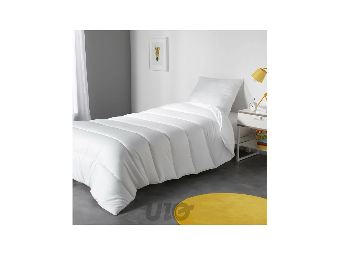 Edredón de poliéster antiácaros 140x200cm Blanco Oeko-Tex 400g Fibras Huecas