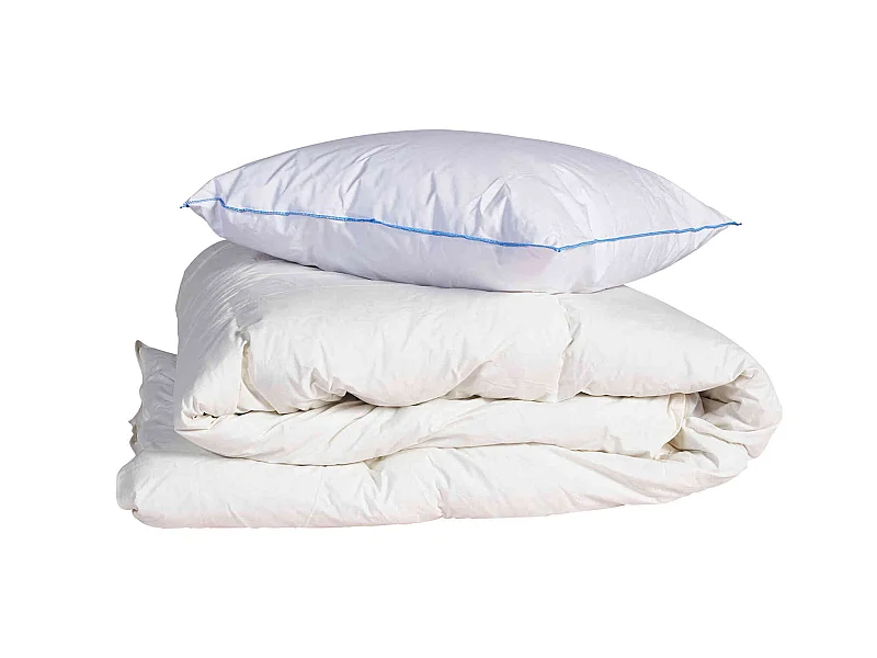 Pack couette confort 140x200 et oreiller 30% duvet de canard anti-allergènes Someo