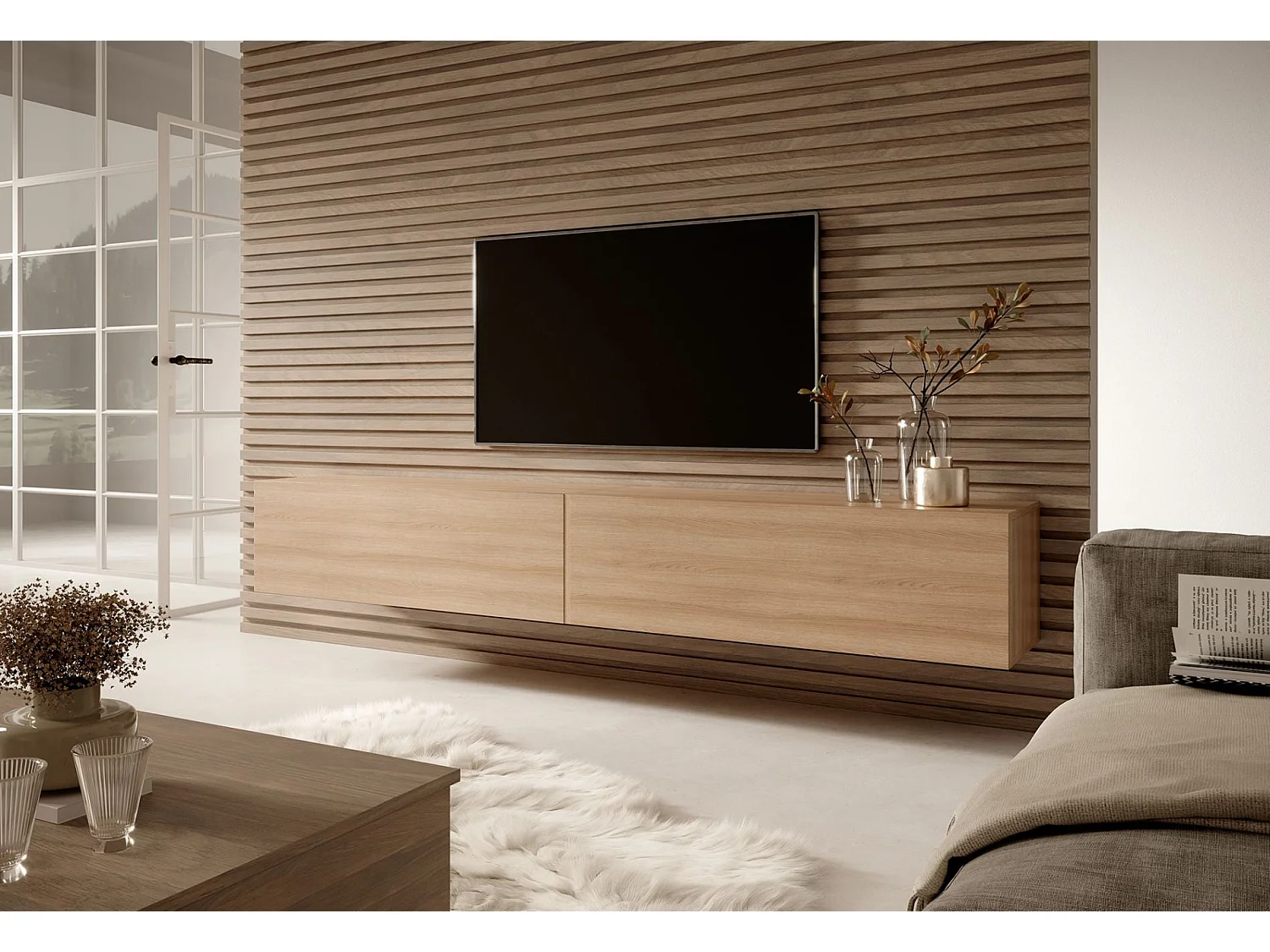 TV-Schrank – 200 cm – Linberg-Eiche – Bisira
