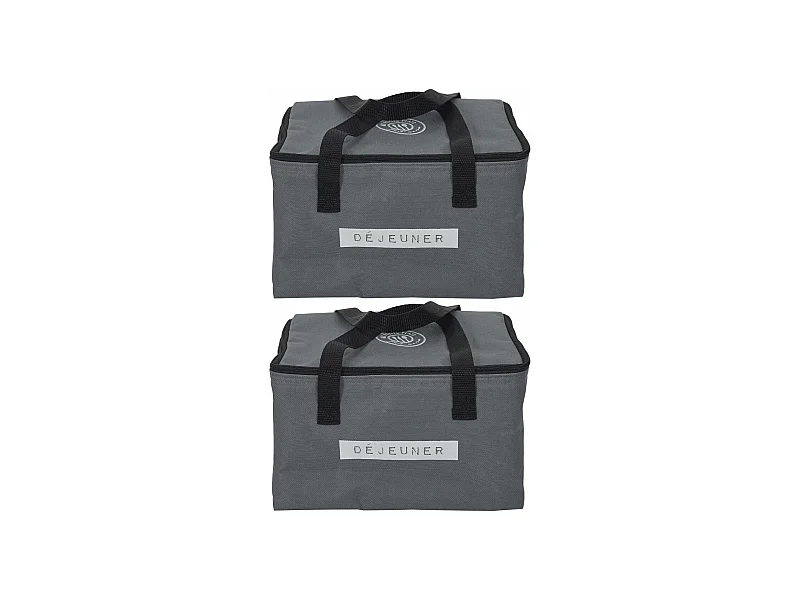 Lunch bag fraicheur 2.6 litres (Lot de 2) Gris
