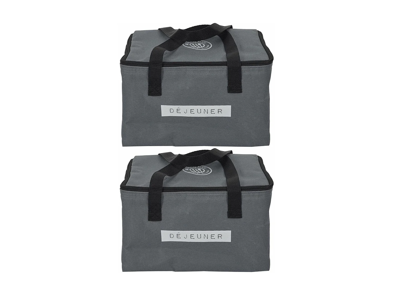 Lunch bag fraicheur 2.6 litres (Lot de 2) Gris