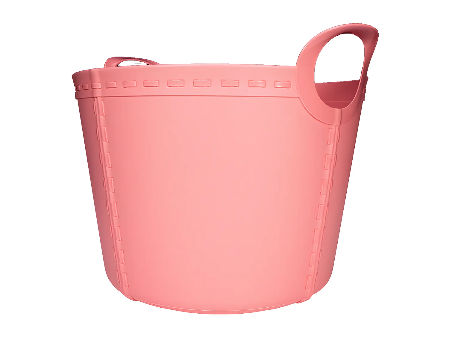 panier artisanal moyen 25l rose 45x38,5x34