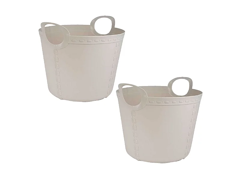 2x panier craft small 15l gris clair 40x32x28