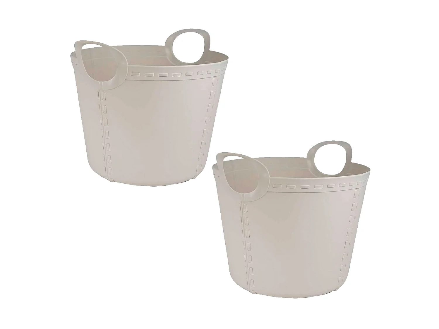 2x panier craft small 15l gris clair 40x32x28