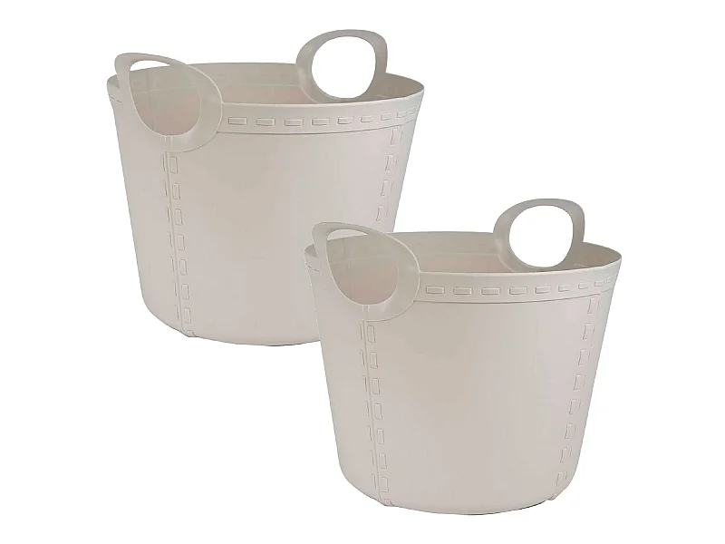 2x panier de rangement craft large 40l light grey 52x45,5x38,5