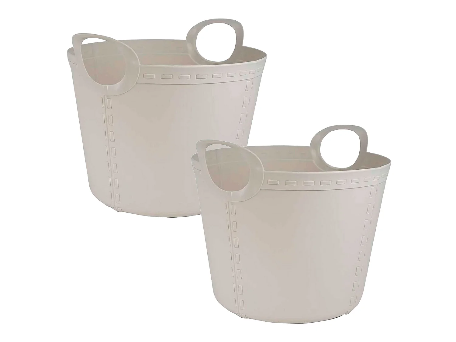 2x panier de rangement craft large 40l light grey 52x45,5x38,5
