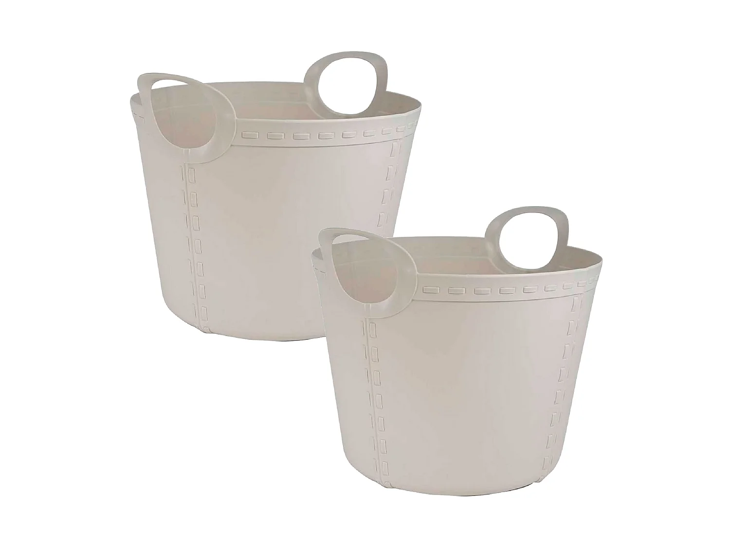 2x panier de rangement craft large 40l light grey 52x45,5x38,5