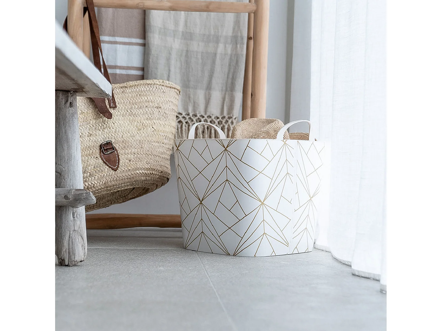 panier 25l iml gold lines  sp-bramli 35x34x35 panier à linge