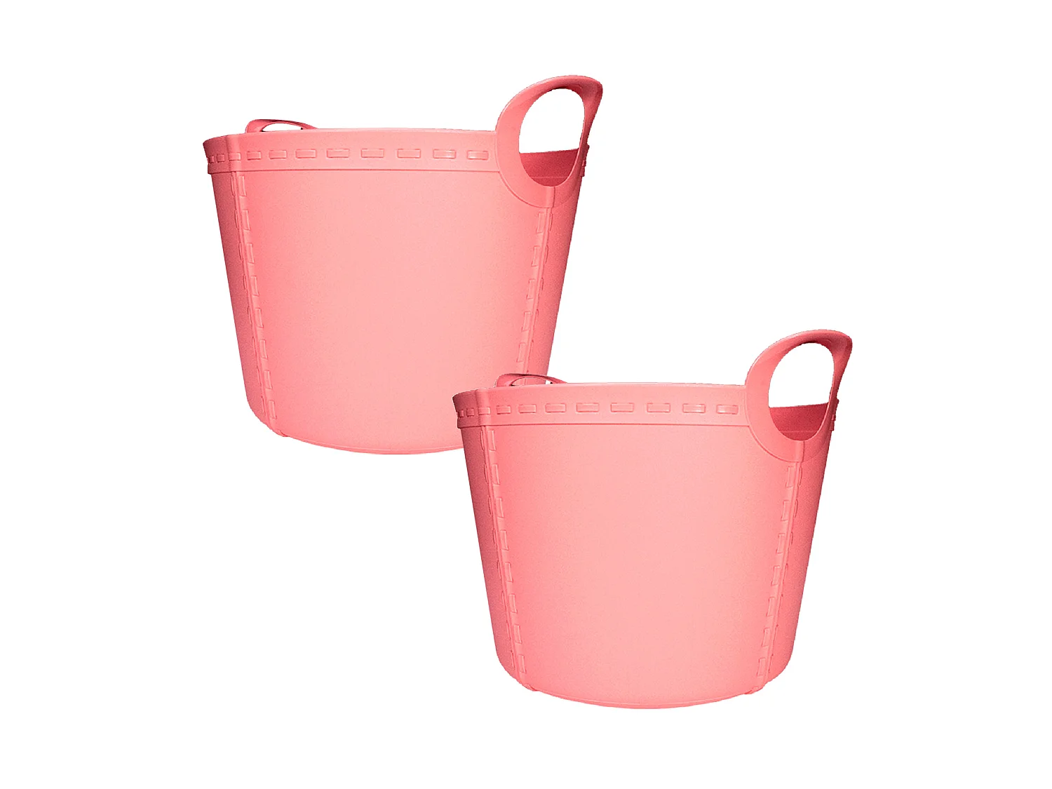 2x panier craft petit 15l rose clair 40x32x28