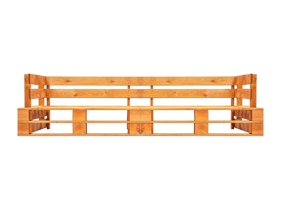 Canapés de jardin palette 2 pcs avec coussins gris pinède