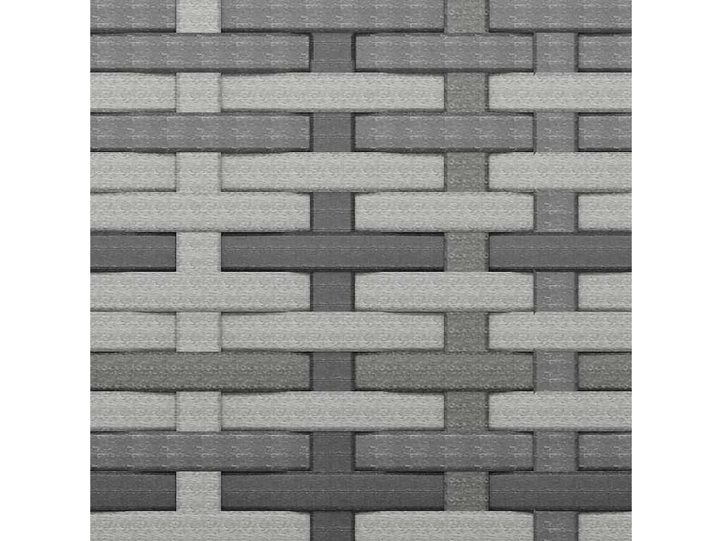 Canapé de jardin 3 places avec coussins Gris Résine tressée