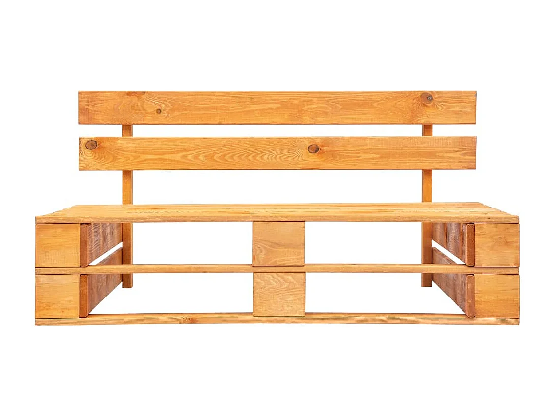 Canapé de jardin palette avec coussins gris Pinède