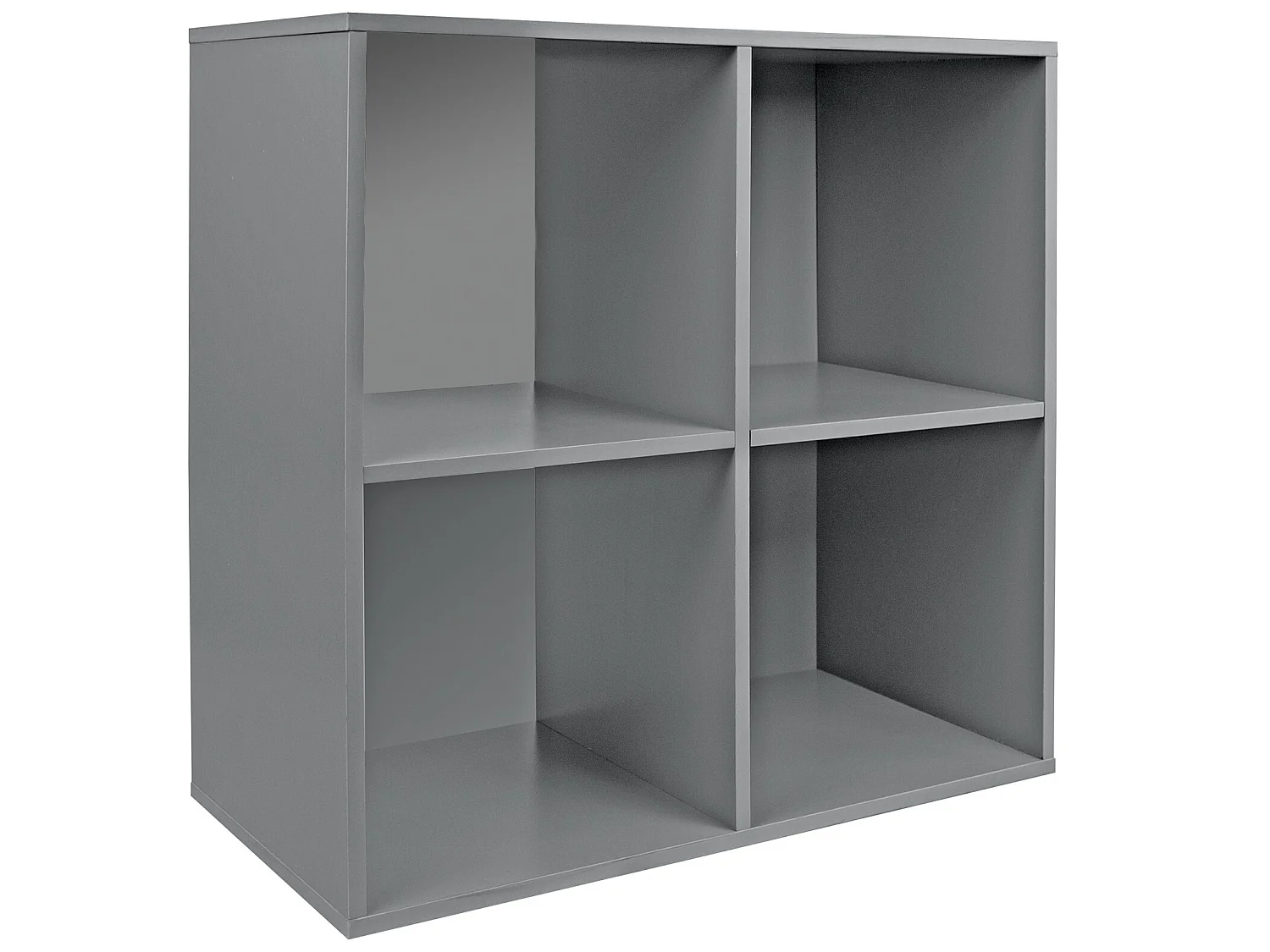 Etagère cube de rangement 4 cases- gris - 63.5X30X63.5CM