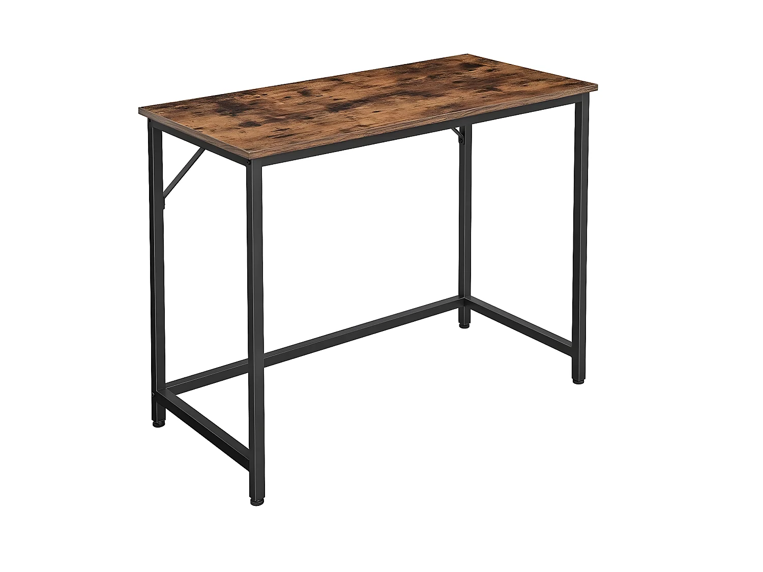 bureau table poste de travail petite taille 100 x 50 x 75 cm pour bureau salon chambre assemblage simple métal style industriel marron rustique 12_0001337