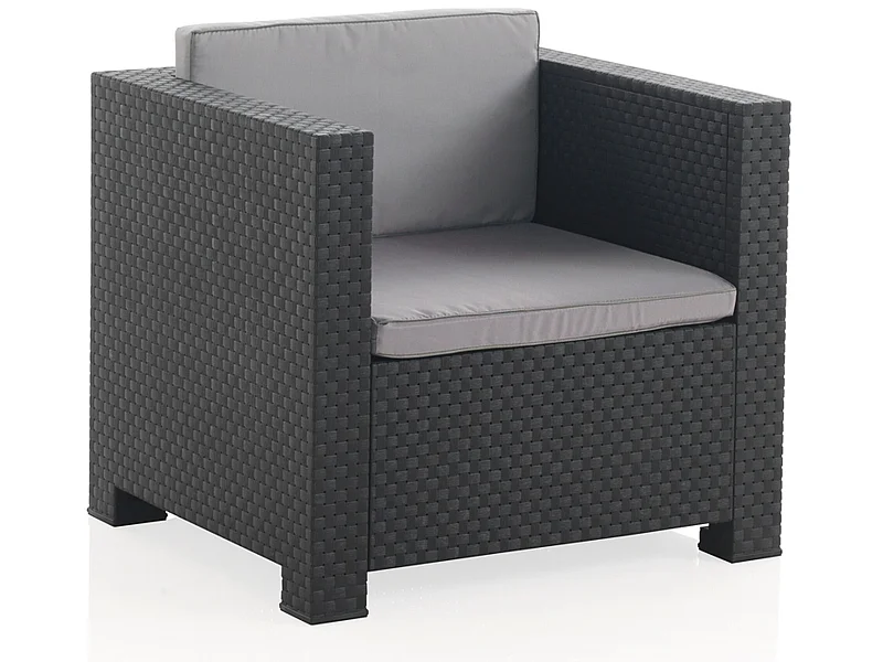 Fauteuil de jardin individuel diva tete a tete graphite