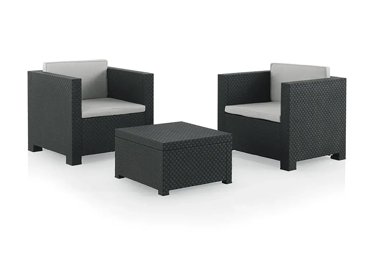 Fauteuil de jardin individuel diva tete a tete graphite