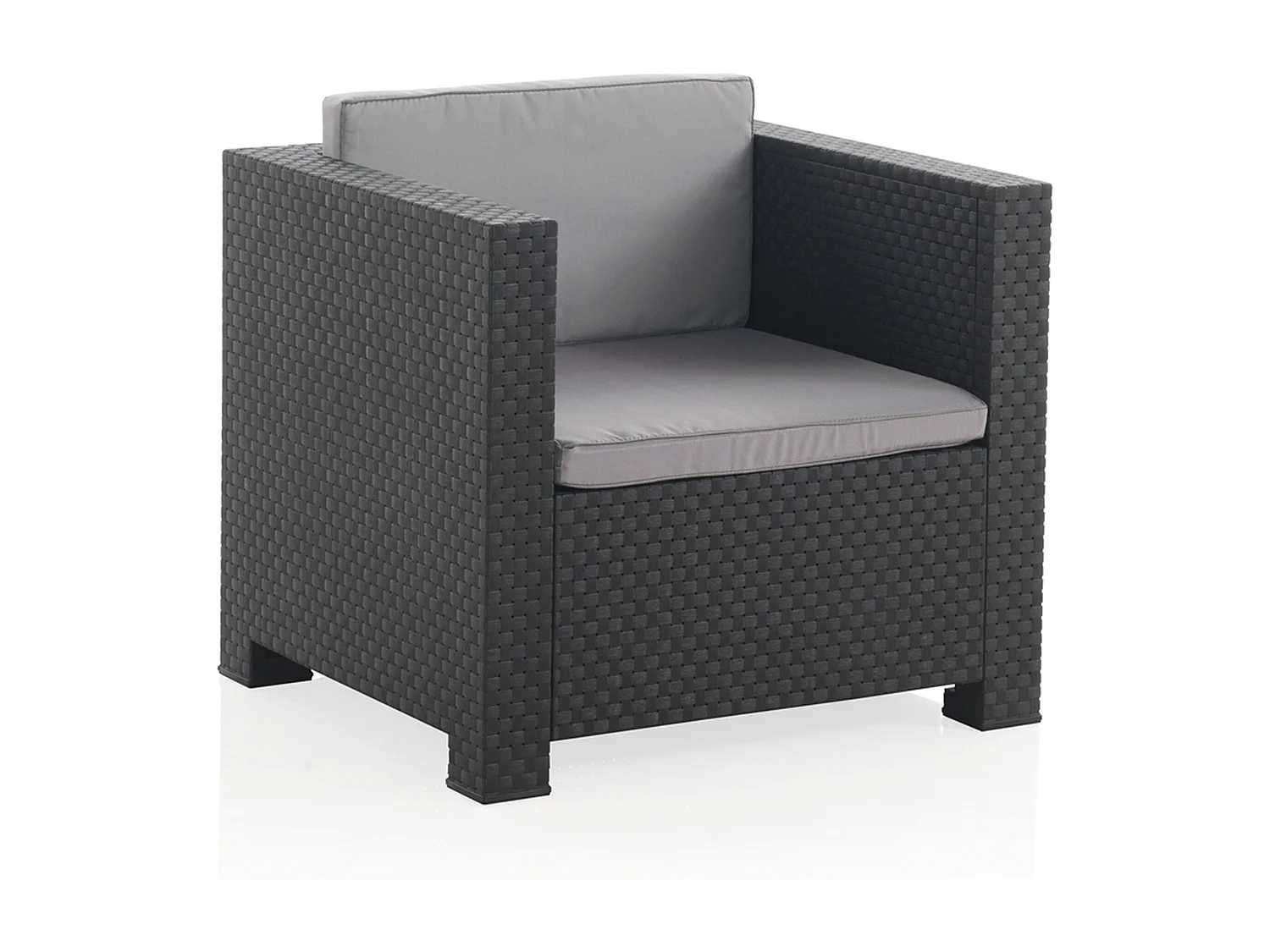 Jardin/terrasse Ensemble De 2 Fauteuils+1 Table.  Diva Tete Grafit Sp Berner