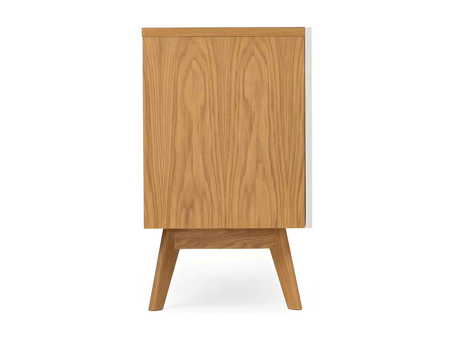 Buffet 4 tiroirs & 1 porte "Avon" 128cm Chêne & Turquoise