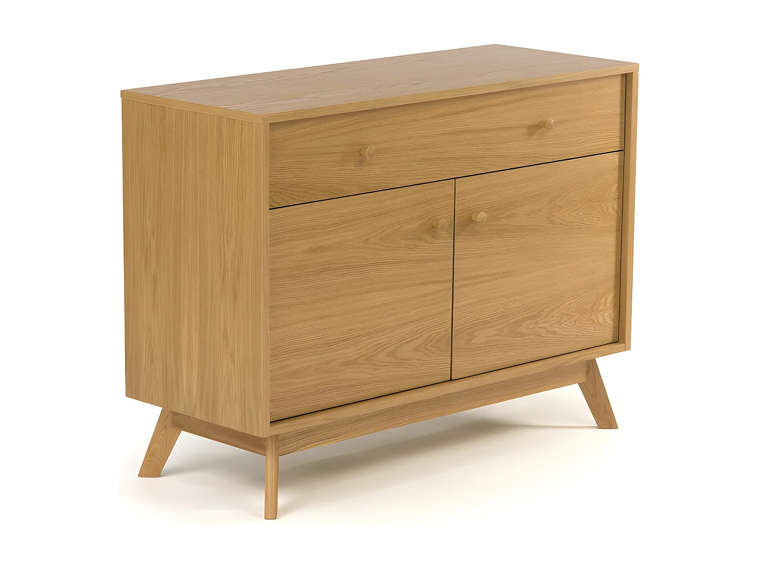 Buffet 2 Portes & 1 Tiroir "Kensal" 100cm Chêne