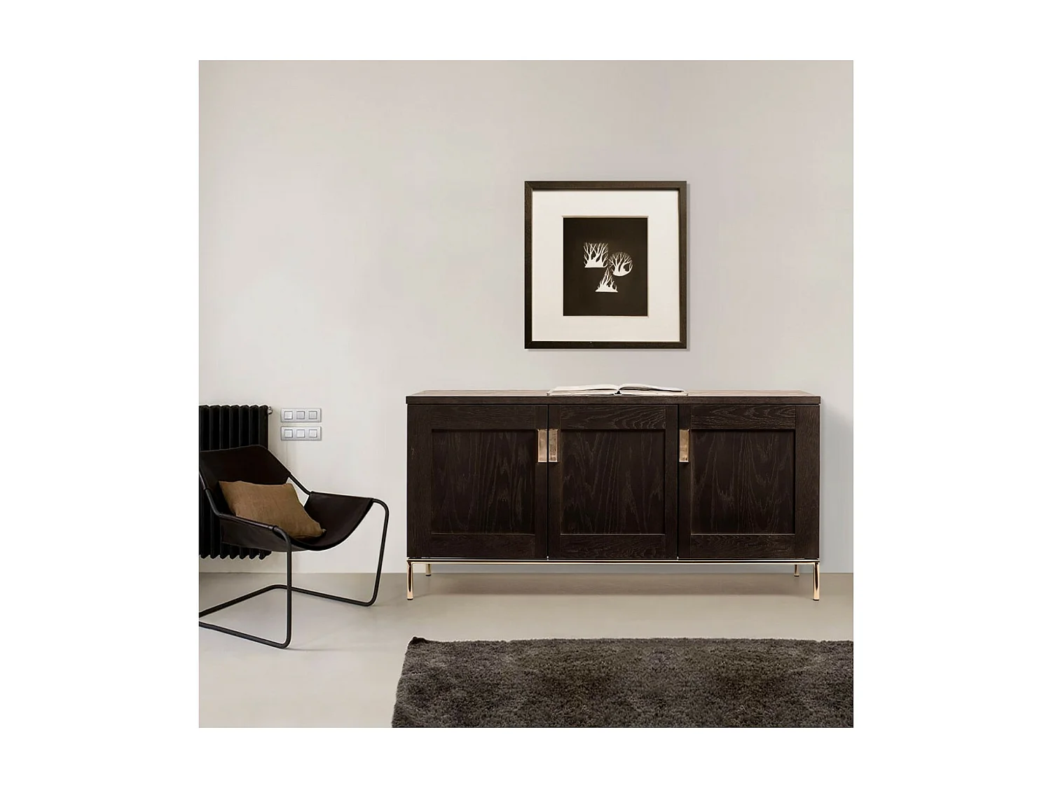 Buffet Design 3 Portes "Pimlico" 150cm Charbon