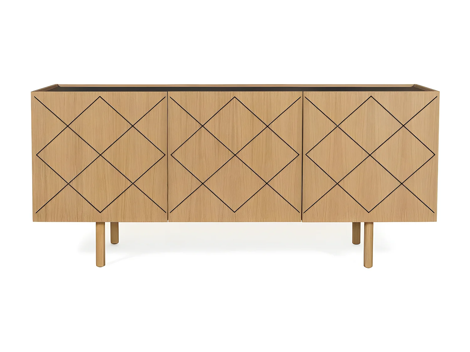 Buffet Design en Bois Massif "Porto" 175cm Chêne
