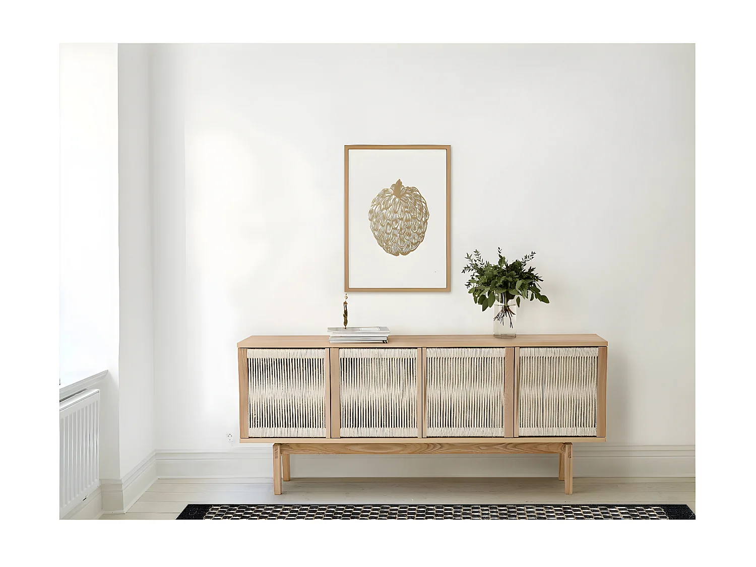 Buffet Design 4 Portes "Lilla" 180cm Naturel