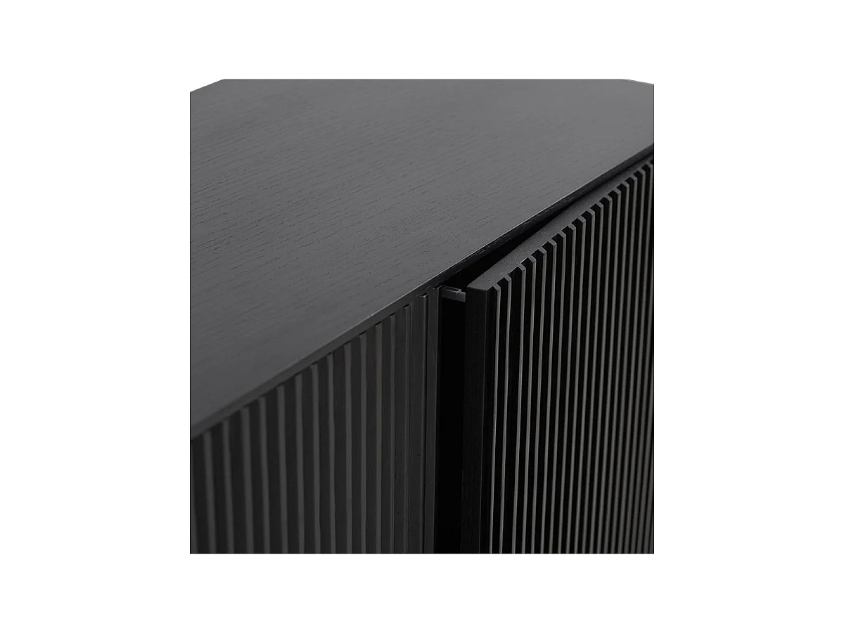 Buffet 3 Tiroirs & 2 Portes Design "Lasco" 160cm Noir