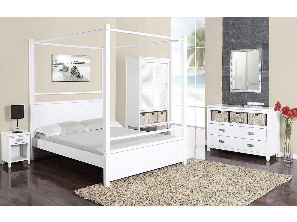 Mesa de noche - Pino blanco - GUERANDE