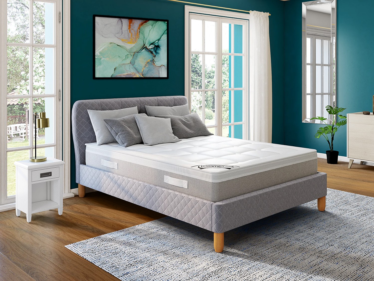 Nachttisch mit 1 Schublade & 1 Ablage - Pinienholz - Weiß - GUERANDE günstig online kaufen