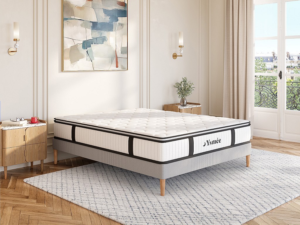 Taschenfederkernmatratze 160 x 200 cm - mit integriertem Topper - 1 Zone - günstig online kaufen