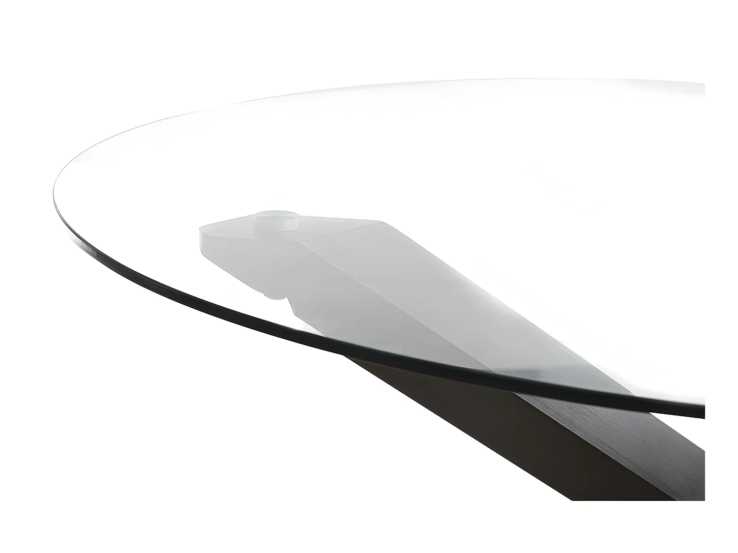 Mesa de comedor CENTAURI - 4 comensales - Madera y cristal templado