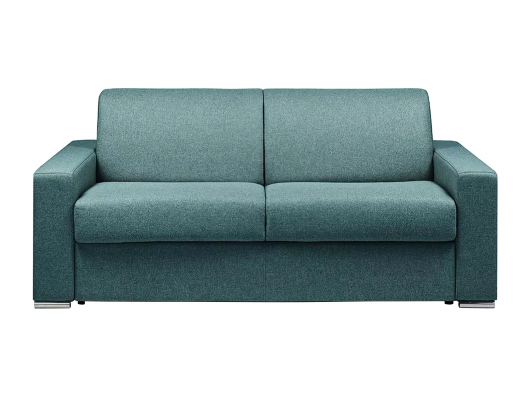 Kauf Unique Schlafsofa mit Matratze 3-Sitzer Stoff - Blau - Liegefläche: 140 cm - Matratzenhöhe: 14 cm mit Memory Schaum - CALITO