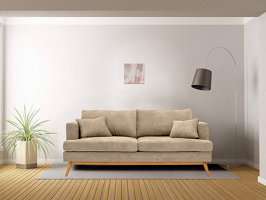 3-Sitzer-Sofa MANFREDA - Stoff - Beige
