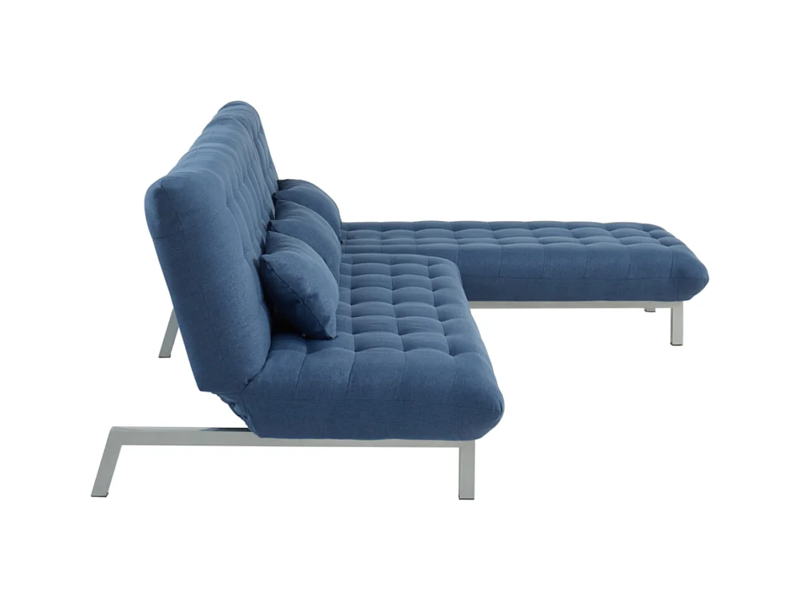 Moduleerbare bedbank in stof HORNET - Blauw