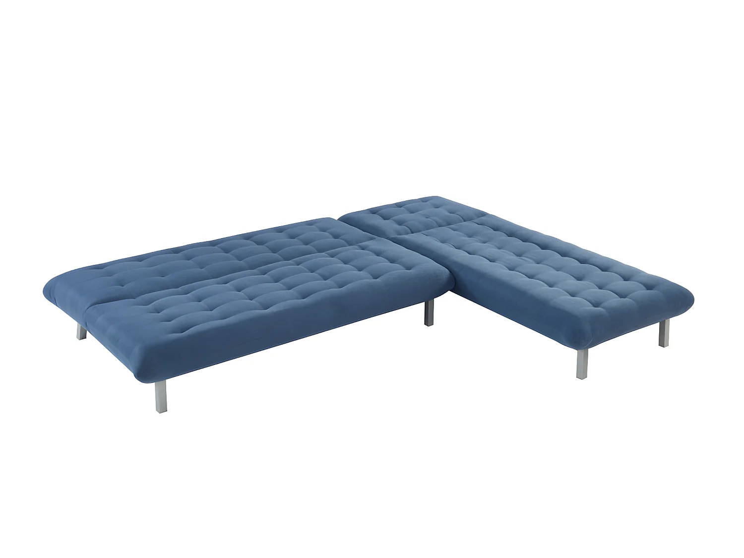 Moduleerbare bedbank in stof HORNET - Blauw