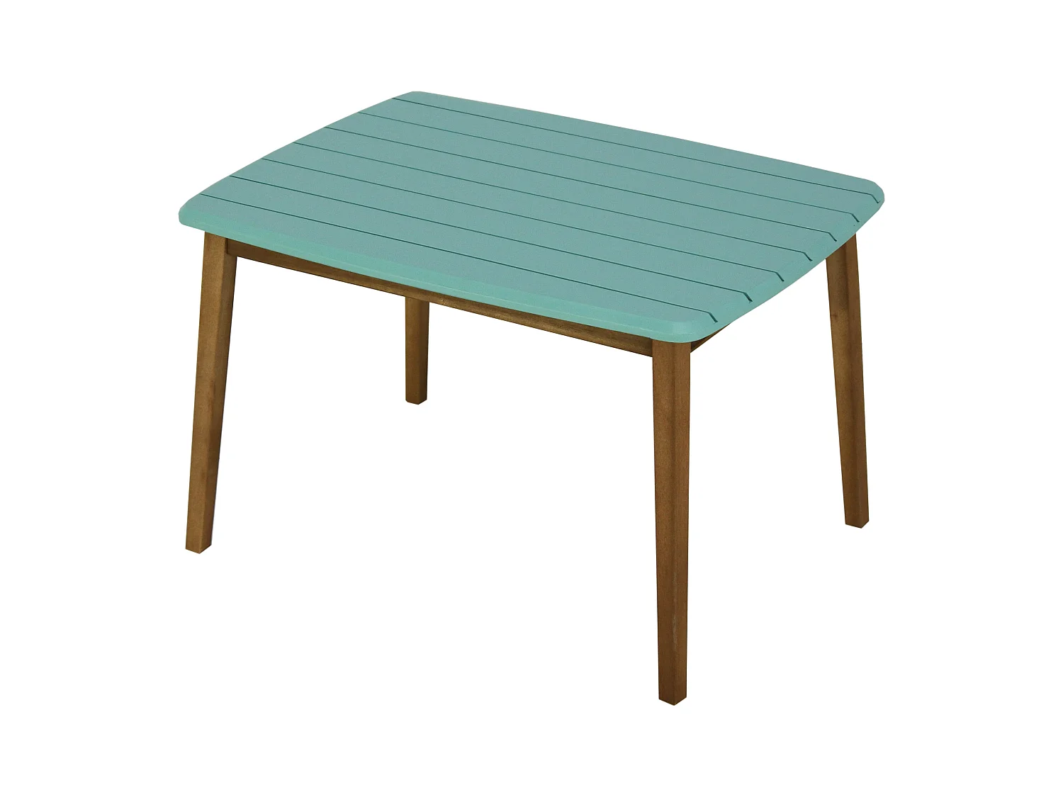 Table de jardin pour enfant en acacia bleu turquoise L.80 cm - GOZO de MYLIA