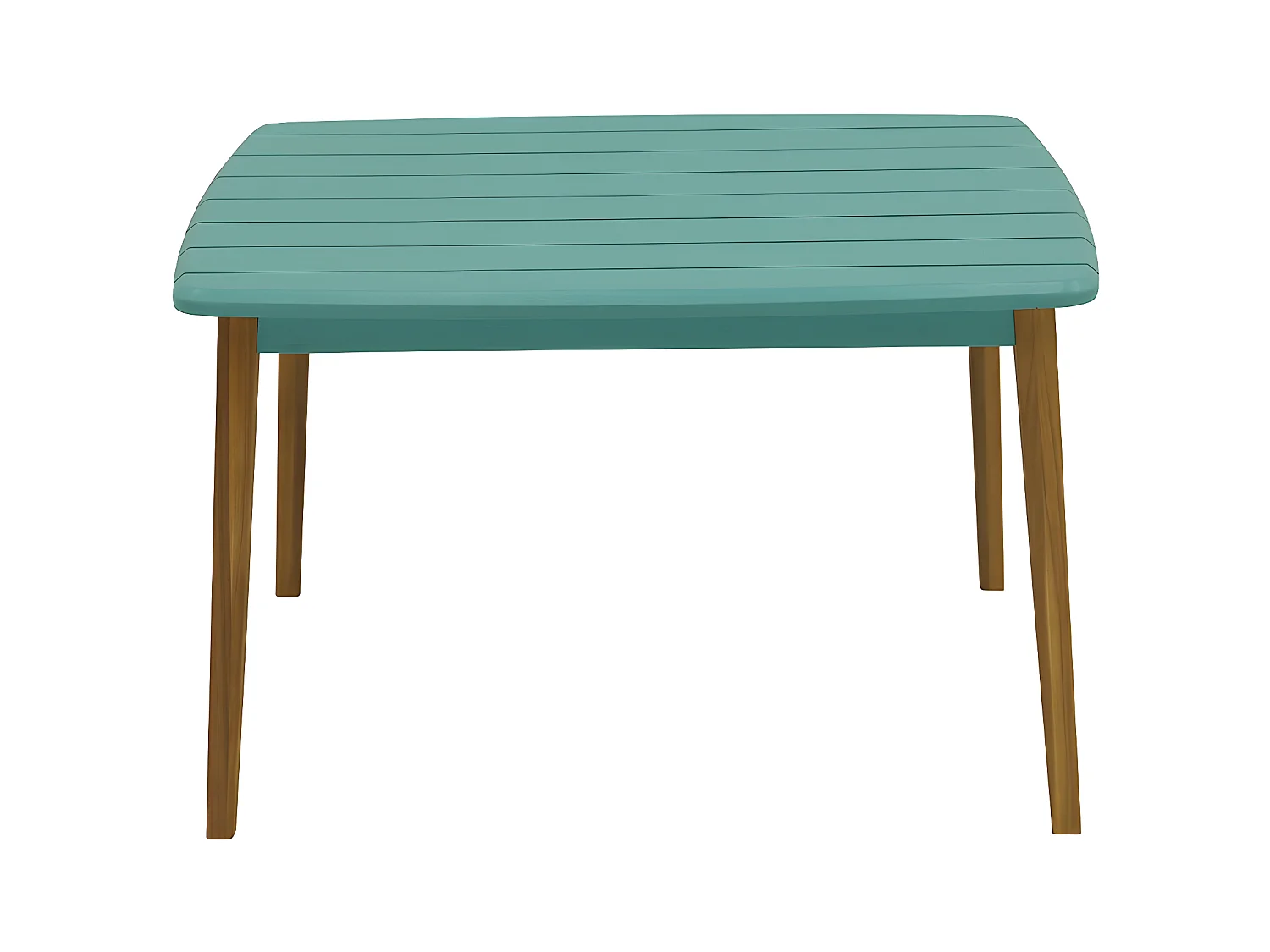 Mesa de jardín para niños de acacia azul turquesa - GOZO