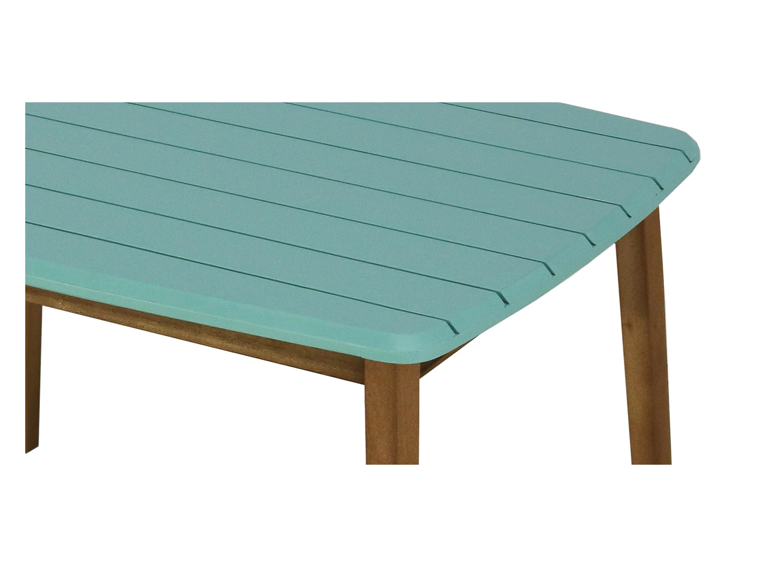 Mesa de jardín para niños de acacia azul turquesa - GOZO