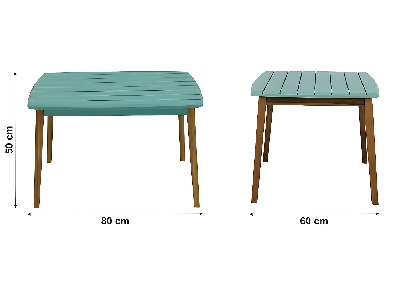 Gartentisch für Kinder - Akazie - Türkisblau - GOZO von MYLIA