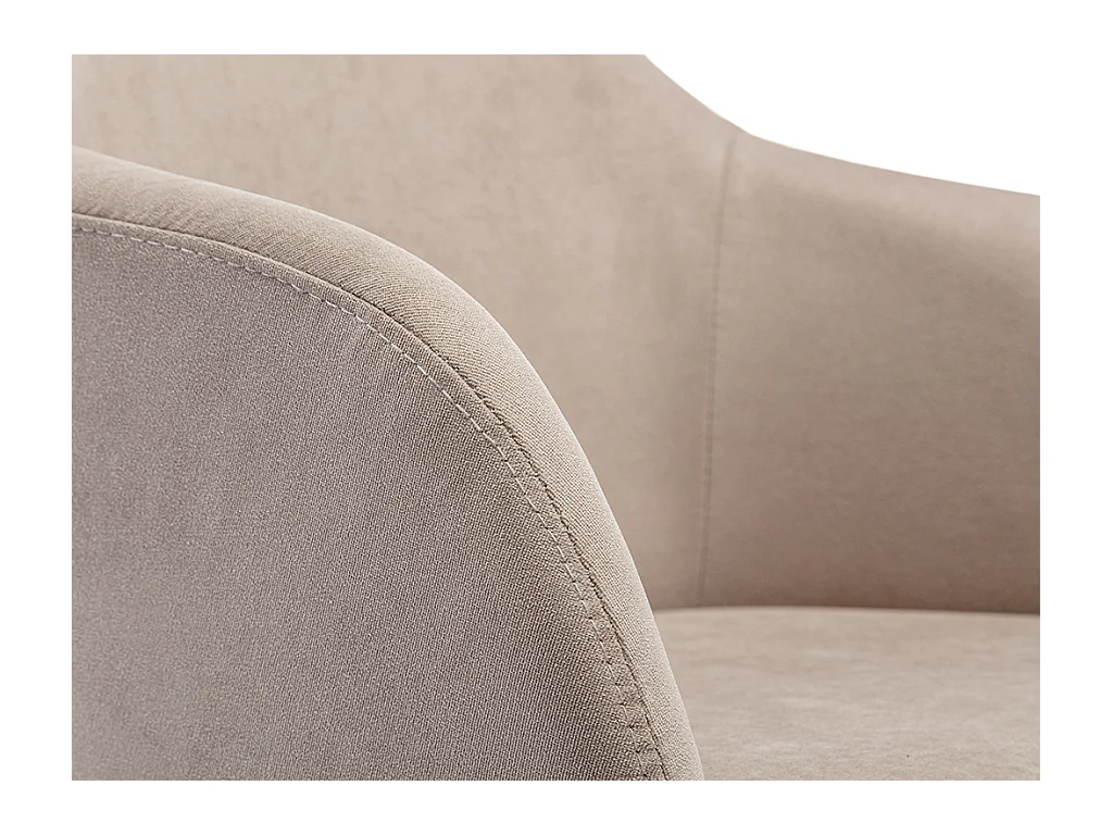 Set van 2 stoelen - Stof en hevea hout - Beige - JELISA