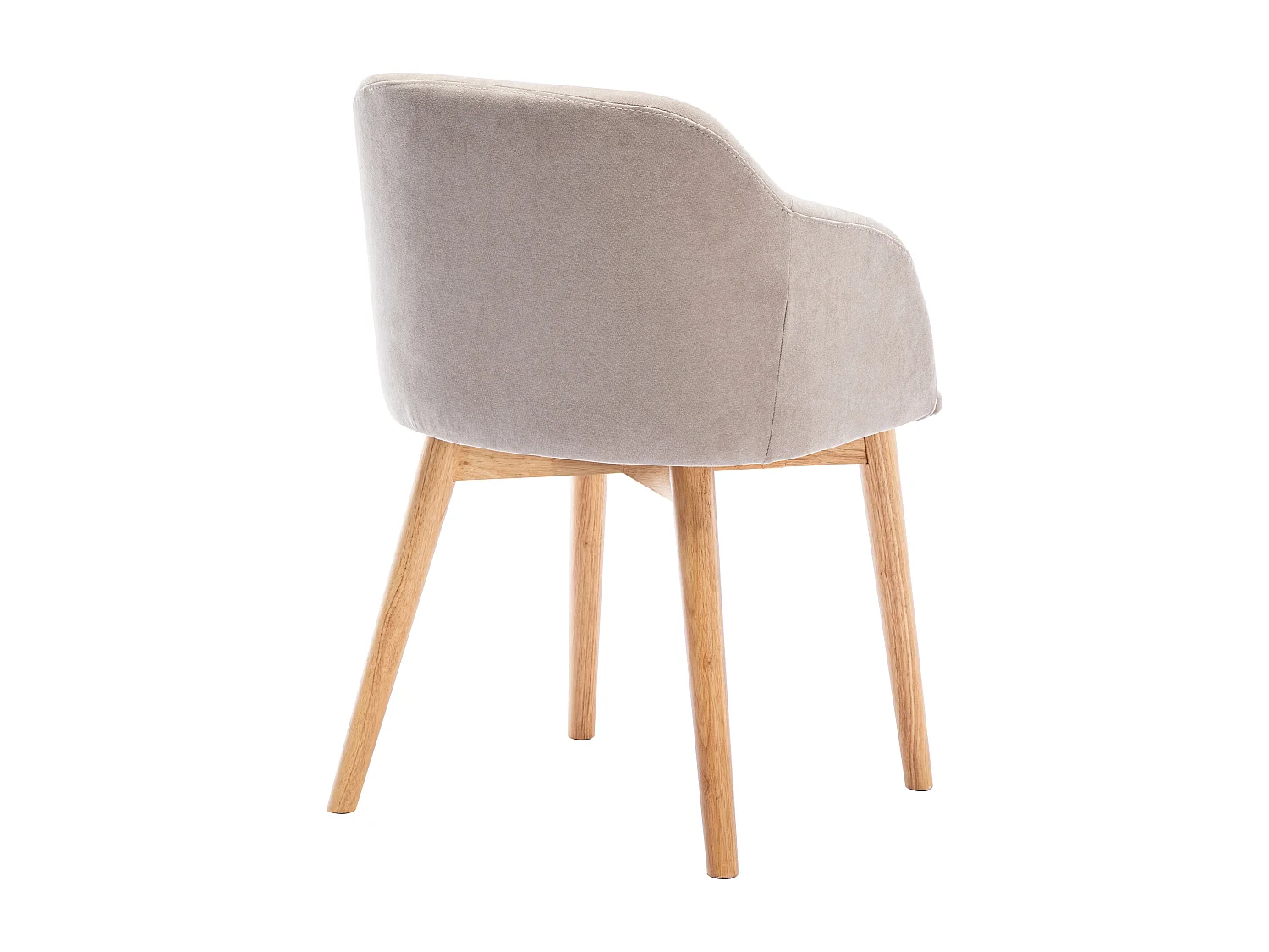 Sedia Tessuto e Hevea Beige - Lotto di 2 - JELISA